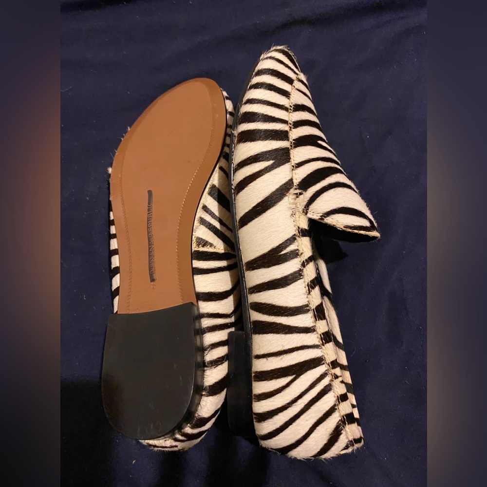 Banana Republic zebra print loafers